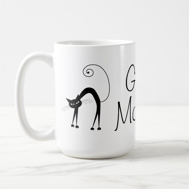 Voxkitty schwarze Katze - guter Morgen Tasse (Links)