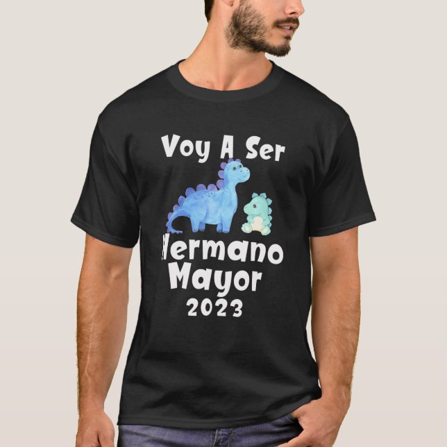 Voy A Ser Hermano Mayor 2023 Anuncio De Embarazo D T-Shirt (Vorderseite)