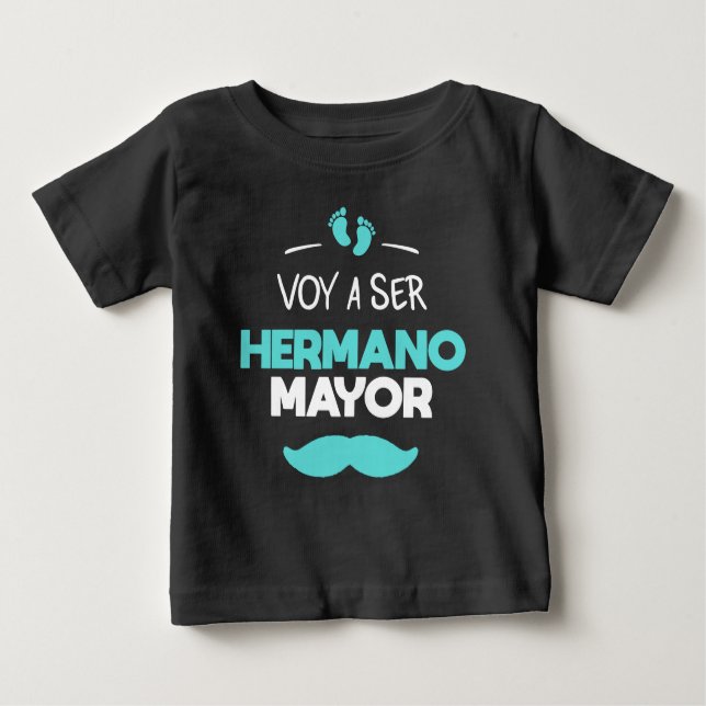 Voy a ser hermano Mayor Baby T-shirt (Vorderseite)