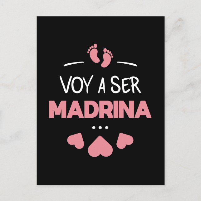 Voy a ser madrina postkarte (Vorderseite)