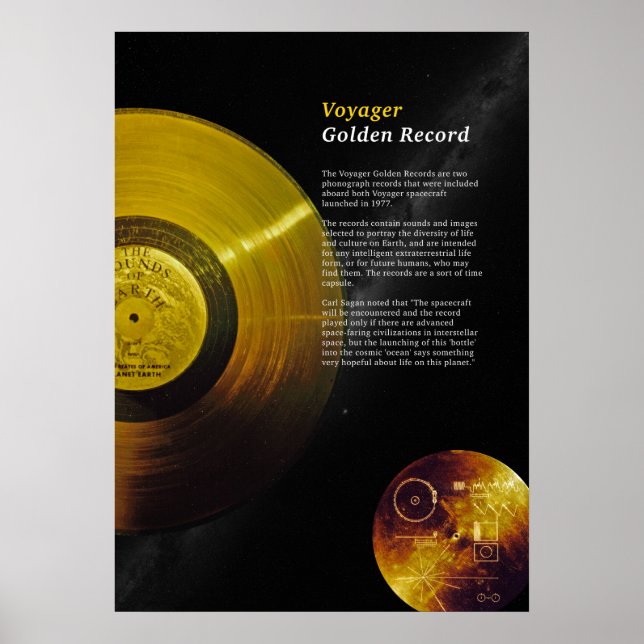 Voyager 1 Golden Record - Poster (Vorne)