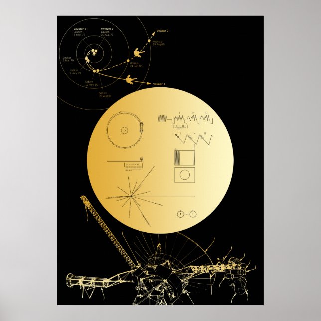 Voyager 1 Golden Record - Poster (Vorne)