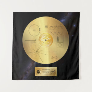 Voyager 1 Goldener Datensatz - Band Wandteppich