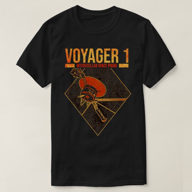 Voyager 1 Interstellare Space Probe T-Shirt (Design vorne)