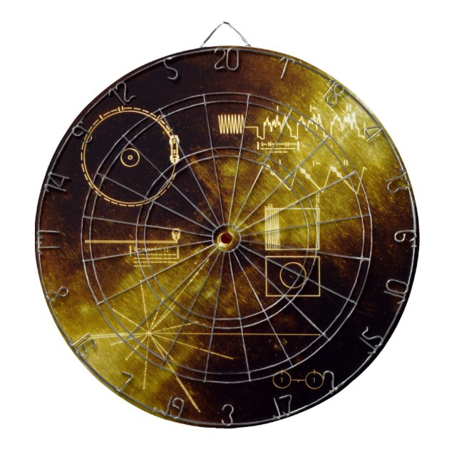 Voyager Golden Record Dartscheibe (vorne)