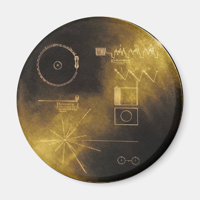 Voyager Golden Record Magnet (Vorne)