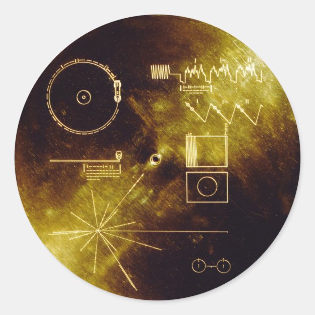 Voyager Golden Record Runder Aufkleber (Vorderseite)