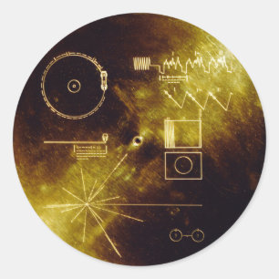 Voyager Golden Record Runder Aufkleber