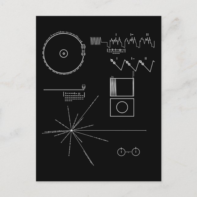 Voyager-Meldung Postkarte (Vorderseite)