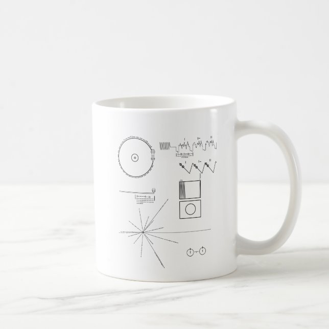Voyager-Mitteilung Kaffeetasse (Rechts)
