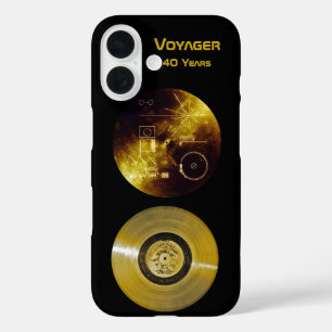 Voyager-Raumfahrzeug-goldene Aufzeichnung und iPhone 16 Hülle