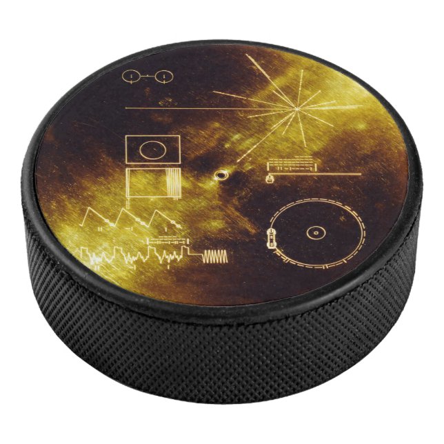 Voyager Spacecraft Golden Record Cover Eishockey Puck (3/4)