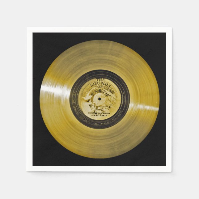 Voyager Spacecraft Golden Record Serviette (Vorderseite)