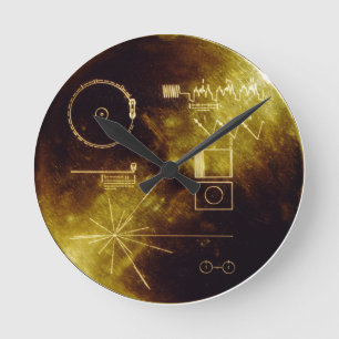 Voyager's Golden Record Runde Wanduhr