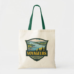 Voyageurs Nationalpark Illustration Retro Abzeiche Tragetasche