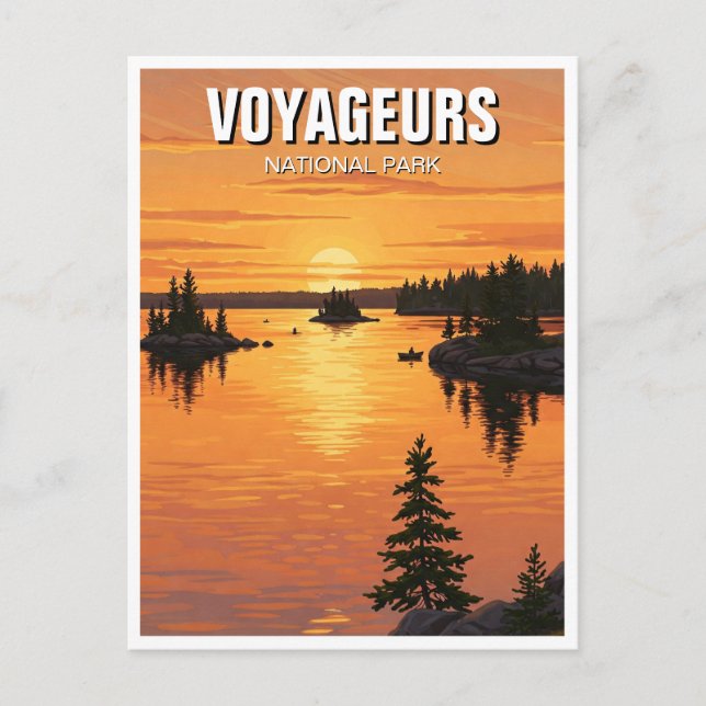 Voyageurs Nationalpark Minnesota Postkarte (Vorderseite)