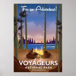 Voyageurs Nationalpark Minnesota Reiseplakat Poster
