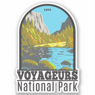 Voyageurs Nationalpark Minnesota Retro Aufkleber