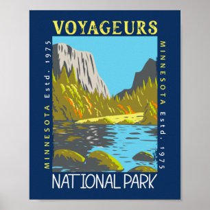 Voyageurs Nationalpark Minnesota Retro erschüttert Poster