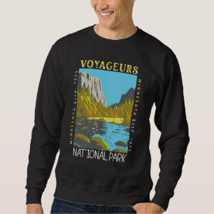 Voyageurs Nationalpark Minnesota Retro erschüttert Sweatshirt