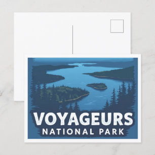 Voyageurs Nationalpark Minnesota USA Travel Postkarte