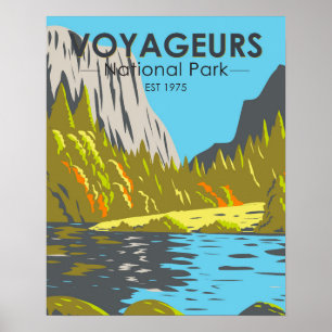 Voyageurs Nationalpark Minnesota Vintag Poster
