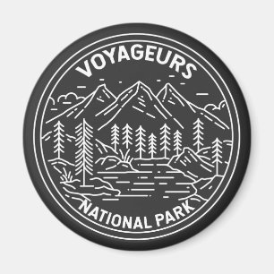 Voyageurs Nationalpark Minnesota Vintage Monoline Magnet
