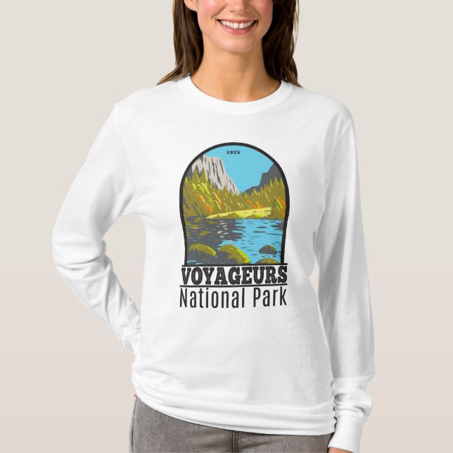 Voyageurs Nationalpark Minnesota Vintager T - Shir T-Shirt (Vorderseite)