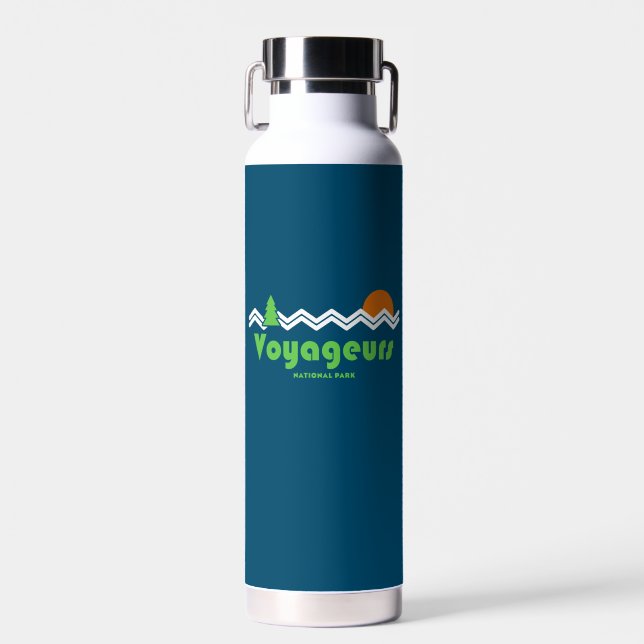 Voyageurs Nationalpark Retro Trinkflasche (Vorne)