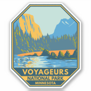 Voyageurs Nationalpark Vintag Aufkleber