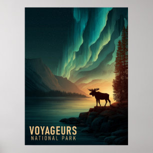 Voyageurs Nationalpark Vintag Poster