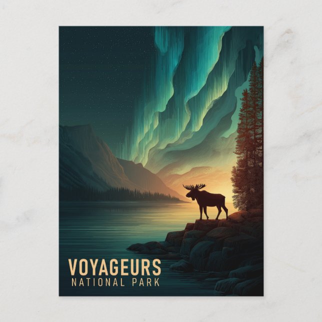 Voyageurs Nationalpark Vintag Postkarte (Vorderseite)