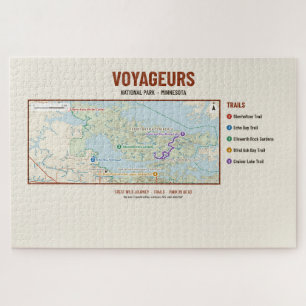 Voyageurs-Nationalpark-Wanderkarte-Rätsel Puzzle