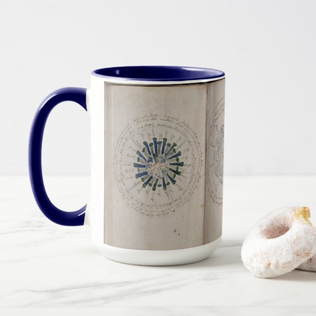 Voynich-Manuskriptseiten Astronomisch Tasse (Mit Donut)
