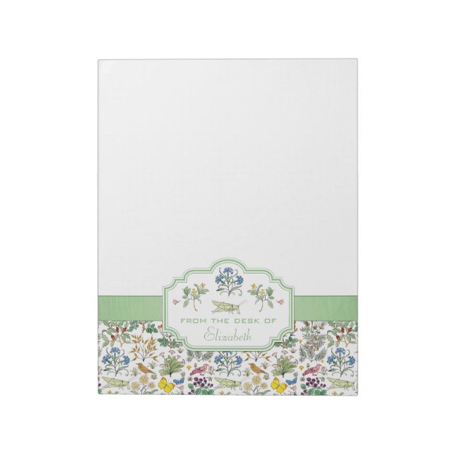 Voysey Apothekary's Garden Custom Notepad Notizblock (Rotiert)
