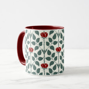 Voyseys Briar-Rose, Dunkelrot Tasse
