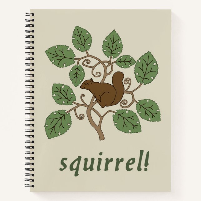 Voysey's Squirrel Spiral Notebook Notizbuch (Vorderseite)