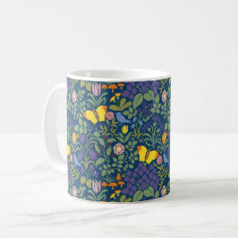 Voyseys Wildblumen, Dark Blue Coffee Tasse