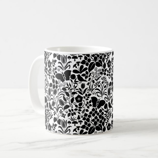 Voyseys Wildblumen Kaffee-Tasse Kaffeetasse (Vorderseite Links)