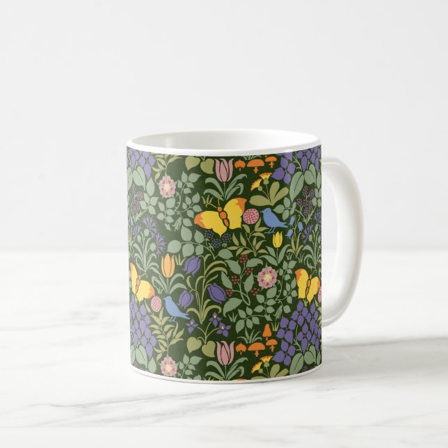 Voyseys Wildblumen, Tasse des grünen Kaffees (VorderseiteRechts)