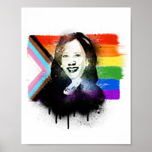 VP Kamala Harris LGBTQ Progress Prix Graffiti Poster