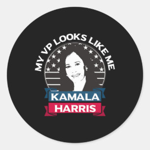 Vp sieht aus wie ich Kamala Harris erste stellvert Runder Aufkleber