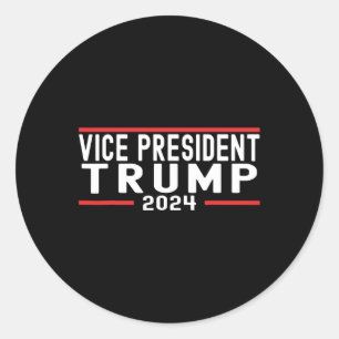 Vp Trump Funny Biden Wahl Vp Trump 2024 1 Runder Aufkleber