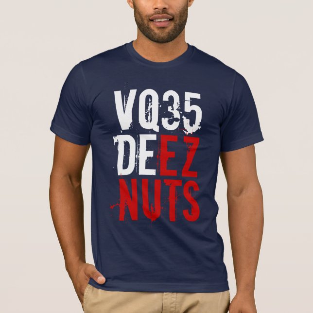 VQ35 DEEZ NÜSSE (rot/Weiß) T-Shirt (Vorderseite)