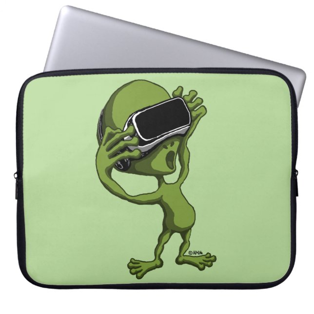 VR alien Laptopschutzhülle (Vorderseite)