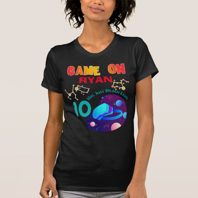 VR Birthday Boy Gamer Party Group Matching T - Shi T-Shirt (Vorderseite)