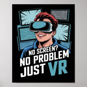 VR-Brille für Gamer, die erweiterte Realität erkun Poster