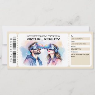 VR-Erlebnisticket-Geschenkgutschein Einladung