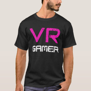 VR GAMER für Virtual Reality-Fans rosa T-Shirt