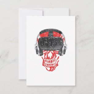 Vr Gamer Headset Video Game Skull - Virtuelle Real Einladung